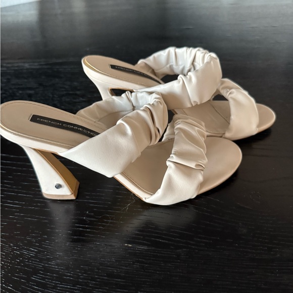 French Connection Ruffled Cream Heels - Picture 16 of 16